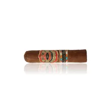 A Single Half Corona with a light connecticut wrapper and dual bands