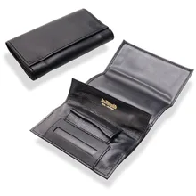 Dr Plumb Black Leather Roll Up Tobacco Pouch P35501