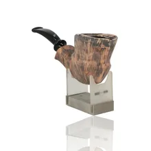 Erik Nording Freehand Signature Smooth Black Grain Briar Pipe 175