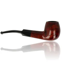Adsorba Brown Saddle Curved Apple 9mm Briar Pipe 109