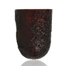 a close up of the bowl showing the sandblasted grain patterns