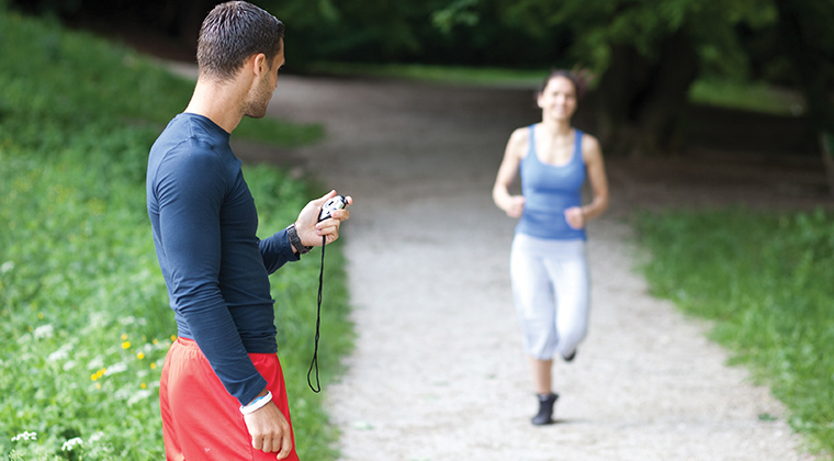 personal trainer running