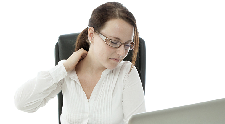 stop slouching at laptop