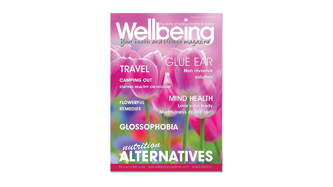 Front over of May 2016 wellbeing Magazine