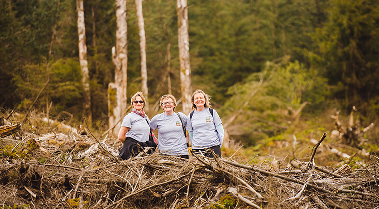 Pictured: Naomi Boyle, Iola Crew and Janet Williams of North Wales