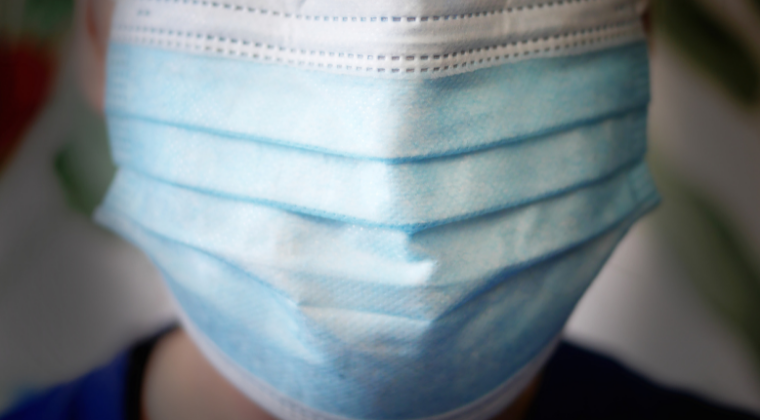 person in health mask