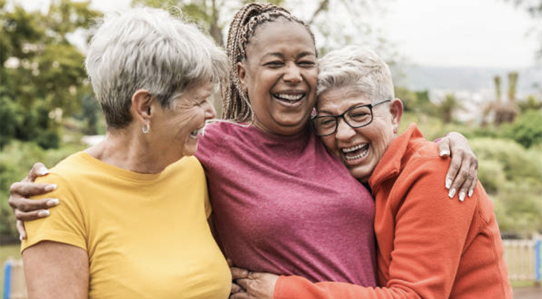 group of friends laughing