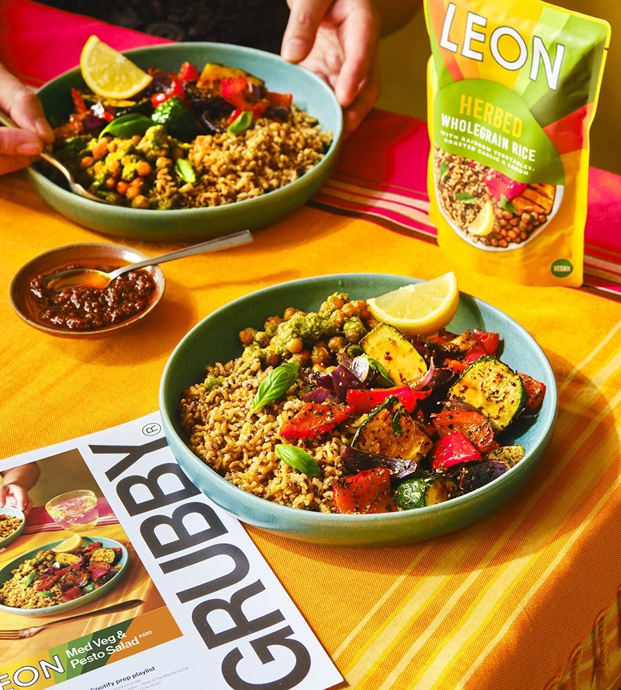 Delicious and Healthy Plant-Based Meals: GRUBBY and LEON Collaboration