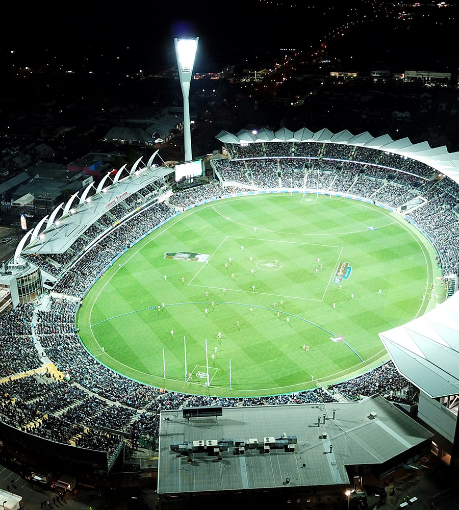 Aerial view of a Australian Football League Stadium