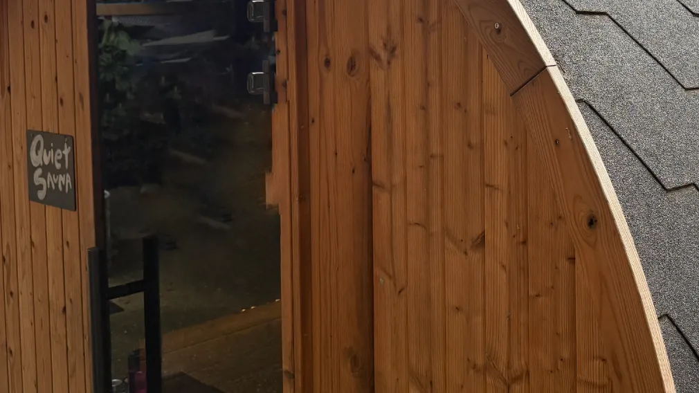 Quiet urban sauna scene