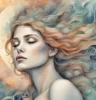 Digital artwork of a serene woman symbolizing the intuitive mind during sleep—ideal for articles on dreams, subconscious insight, and emotional healing.
