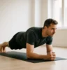 Adult holding a forearm plank
