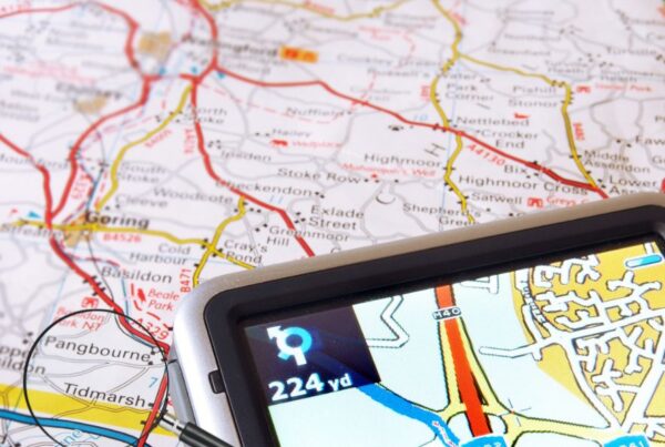 Paper map, with digital maps app