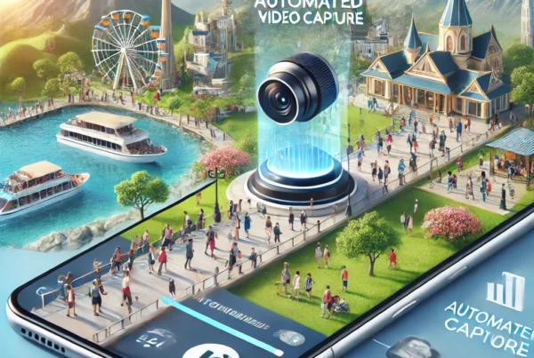 An engaging image representing the concept of automated video capture enhancing visitor experiences at tourist attractions