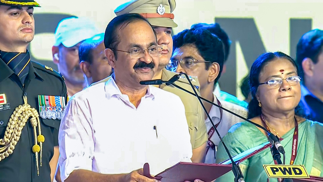V.D. Satheesan sworn in as the new Chief Minister of Kerala