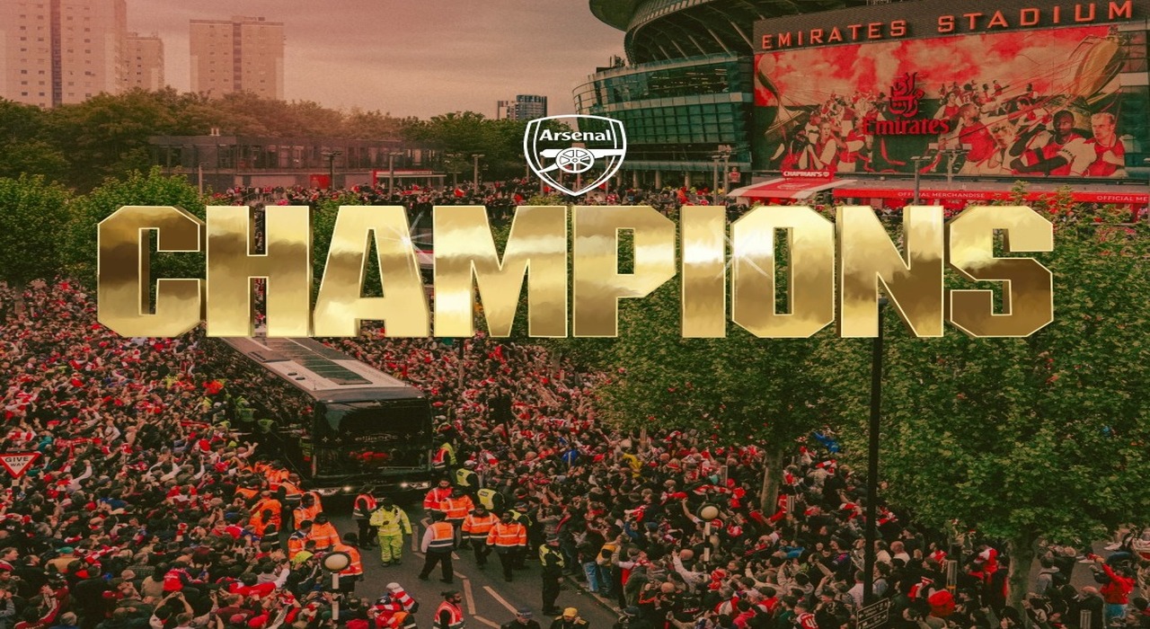 Arsenal win first Premier League title in 22 years after Man City draw