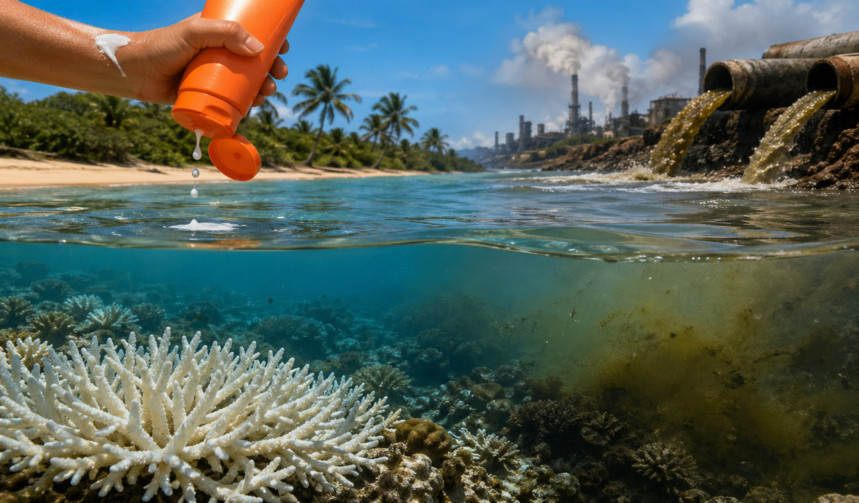 Most sunscreens harm corals. Here's what you can do