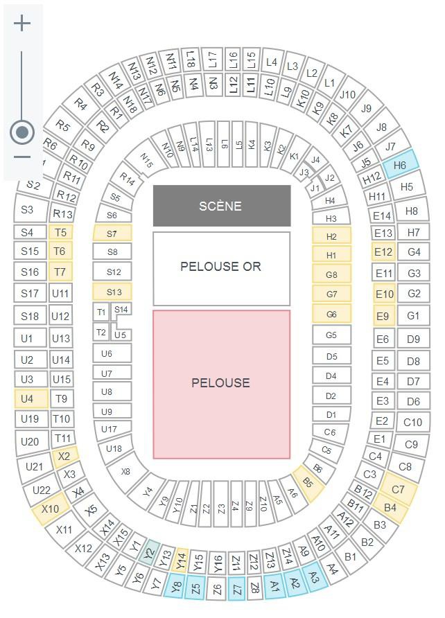 Seat plan (Home arena, SecuTix Arena)