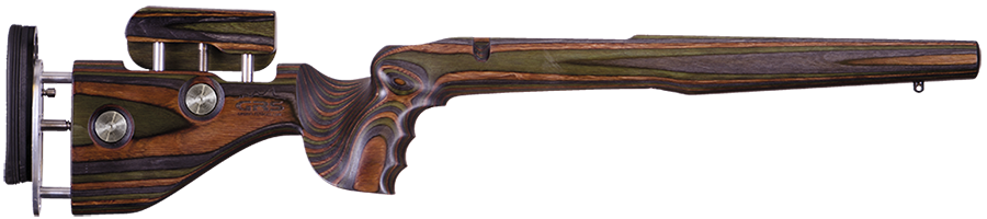GRS Height Adustable Recoil Pad mounted onto a GRS Hunter with a standard 0.5 inch GRS Limbsaver.