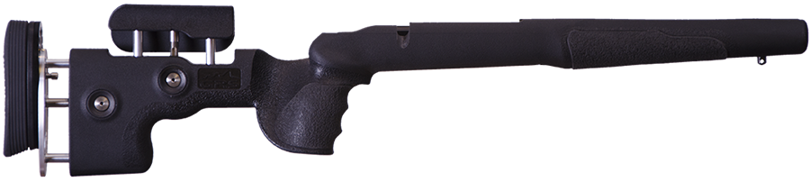 GRS Height Adustable Recoil Pad mounted onto a GRS Berserk with a 1 inch GRS Limbsaver.