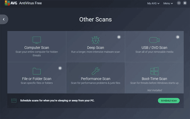 avg scanning core module