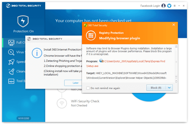 360 total security firewall settings