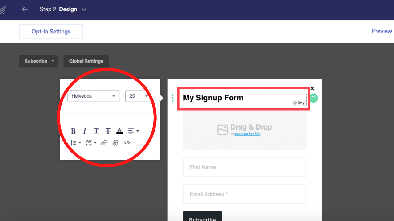 Customize Your Sign-Up Form