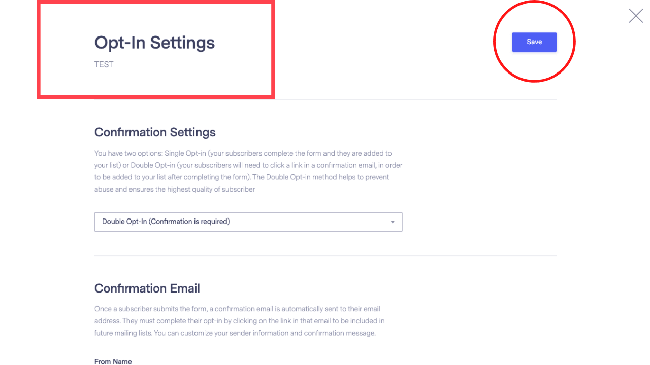 Opt-in Settings