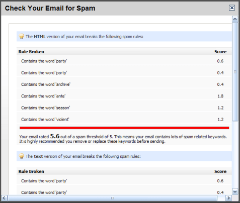 Pinpointe Online Email Spam Checker