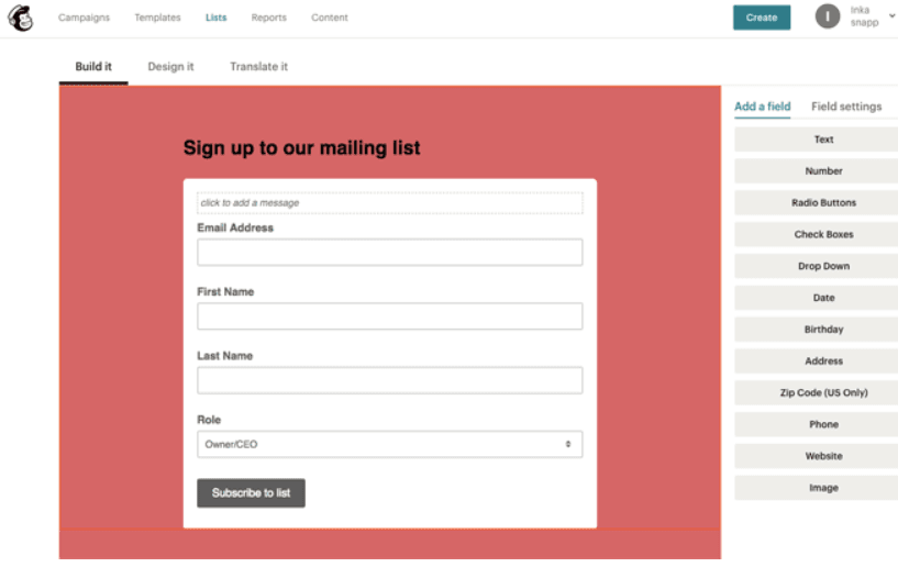 Mailchimp Forms