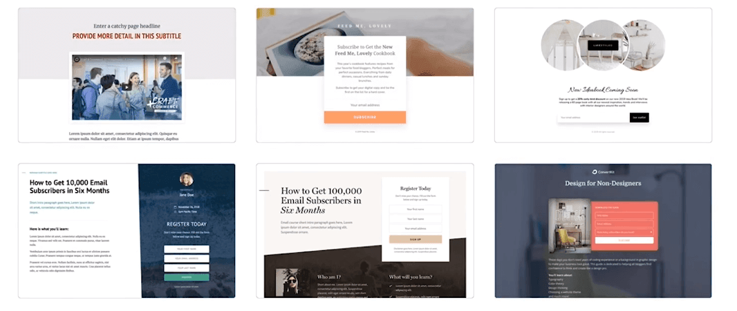 ConvertKit Landing Pages