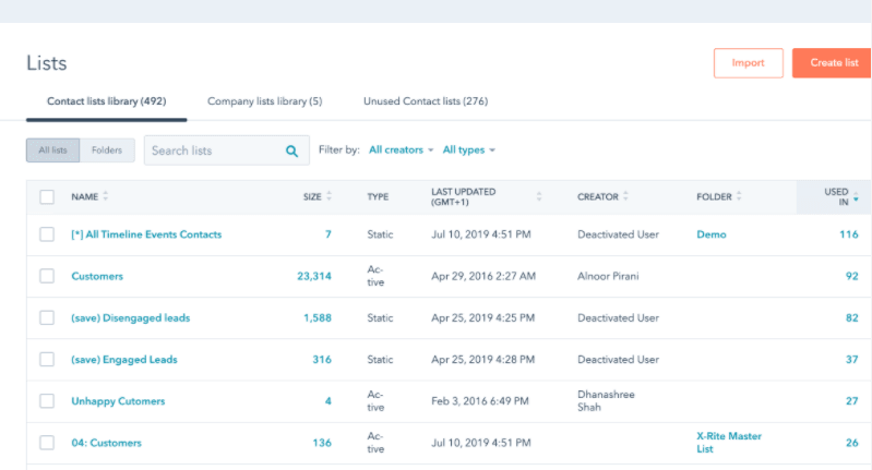 HubSpot Segmentation