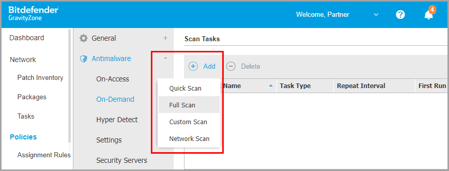 Patch for network scan