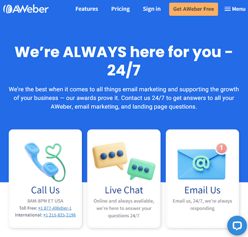 AWeber Customer Support 