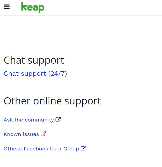 Keap Support