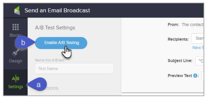 Keap A/B Testing 