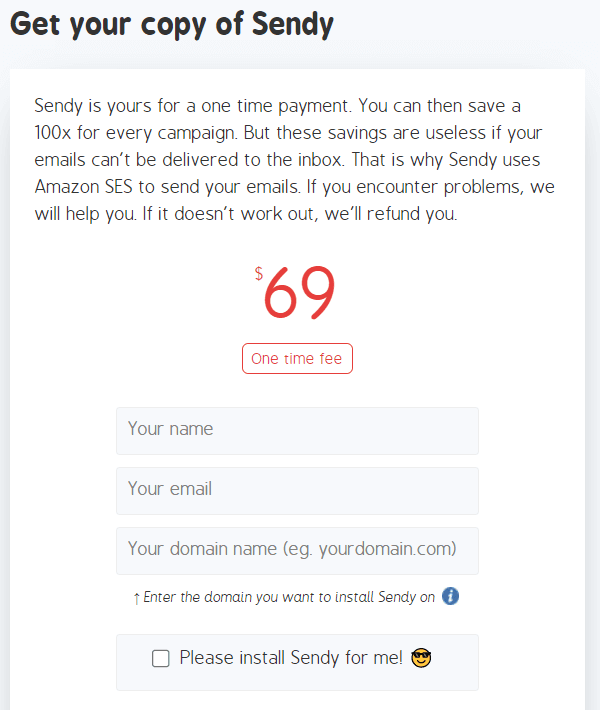 Sendy Pricing