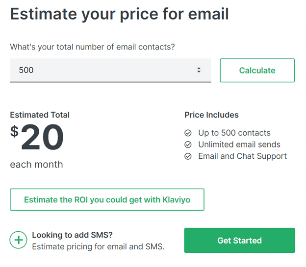 Klaviyo Pricing