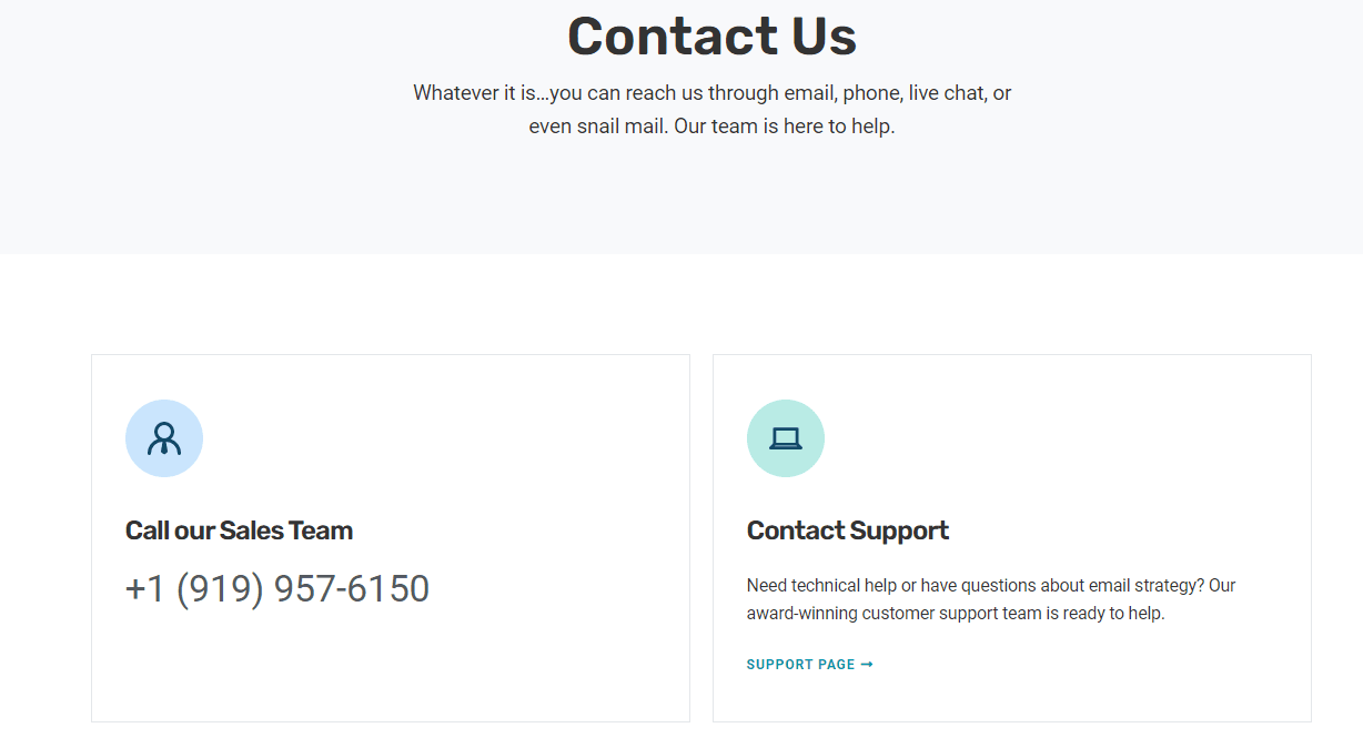 iContact Support 