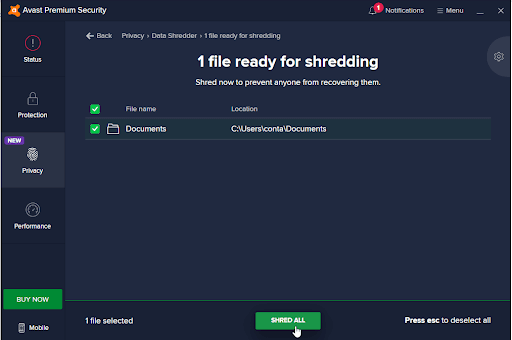 Avast File Shredder