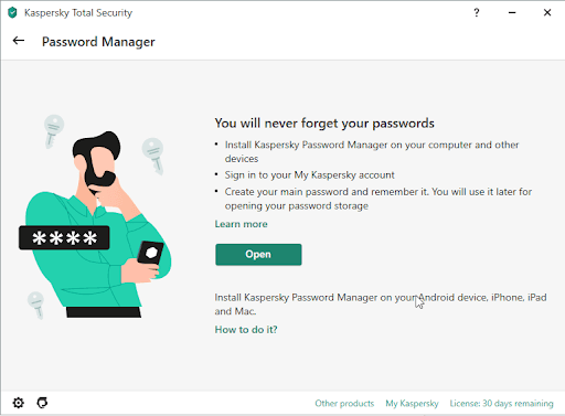 Kaspersky password manager