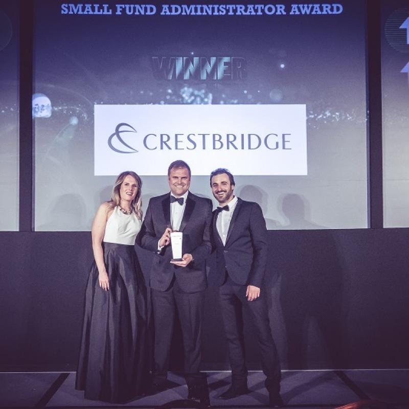 Mike Newton collects Fund Admin of the Year Award at The Drawdown Awards 2018