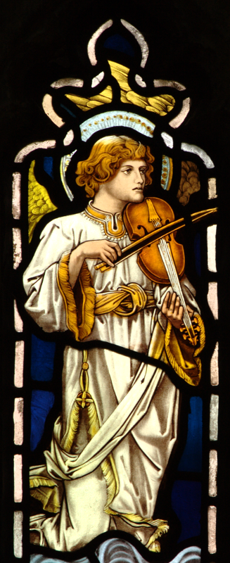 Brampton, angel playing viol