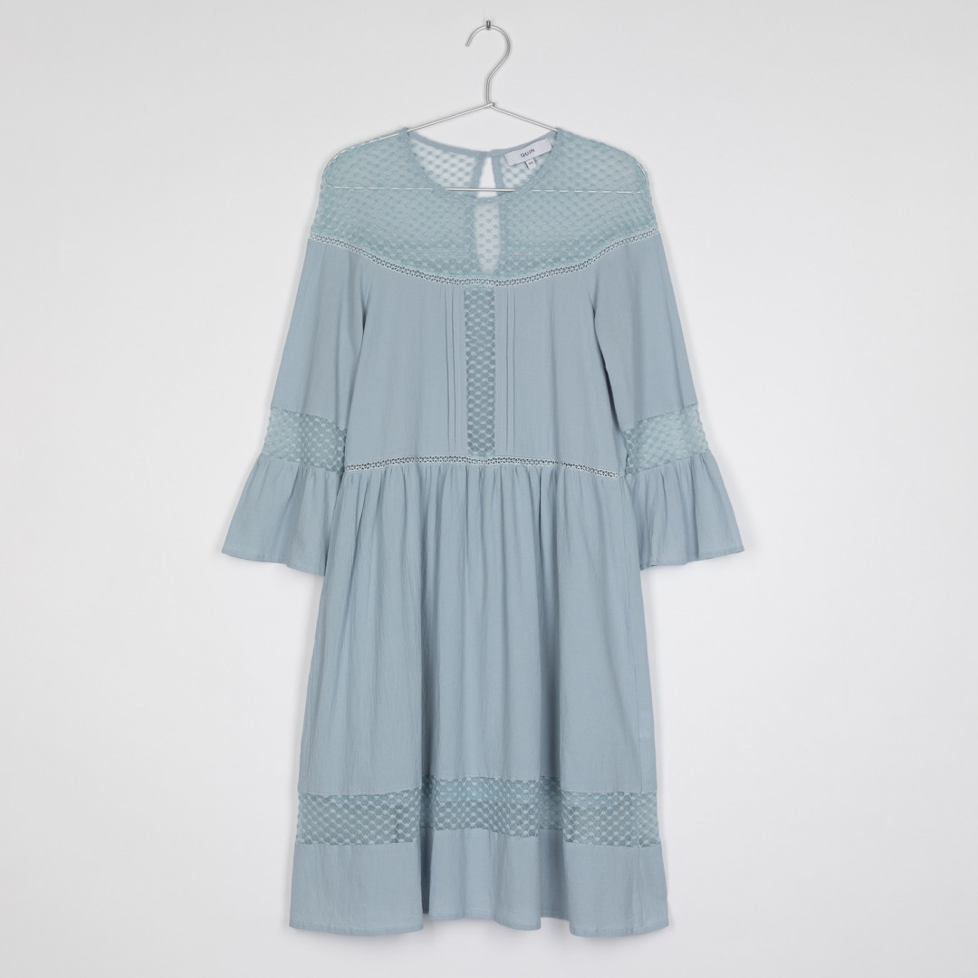 Emily Cotton & Linen Lace Dress by  on curated-crowd.com