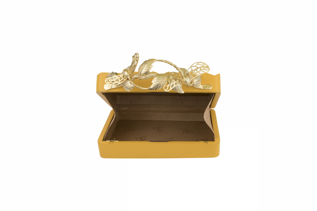 Triangle Yellow Grasshopper clutch by  on curated-crowd.com