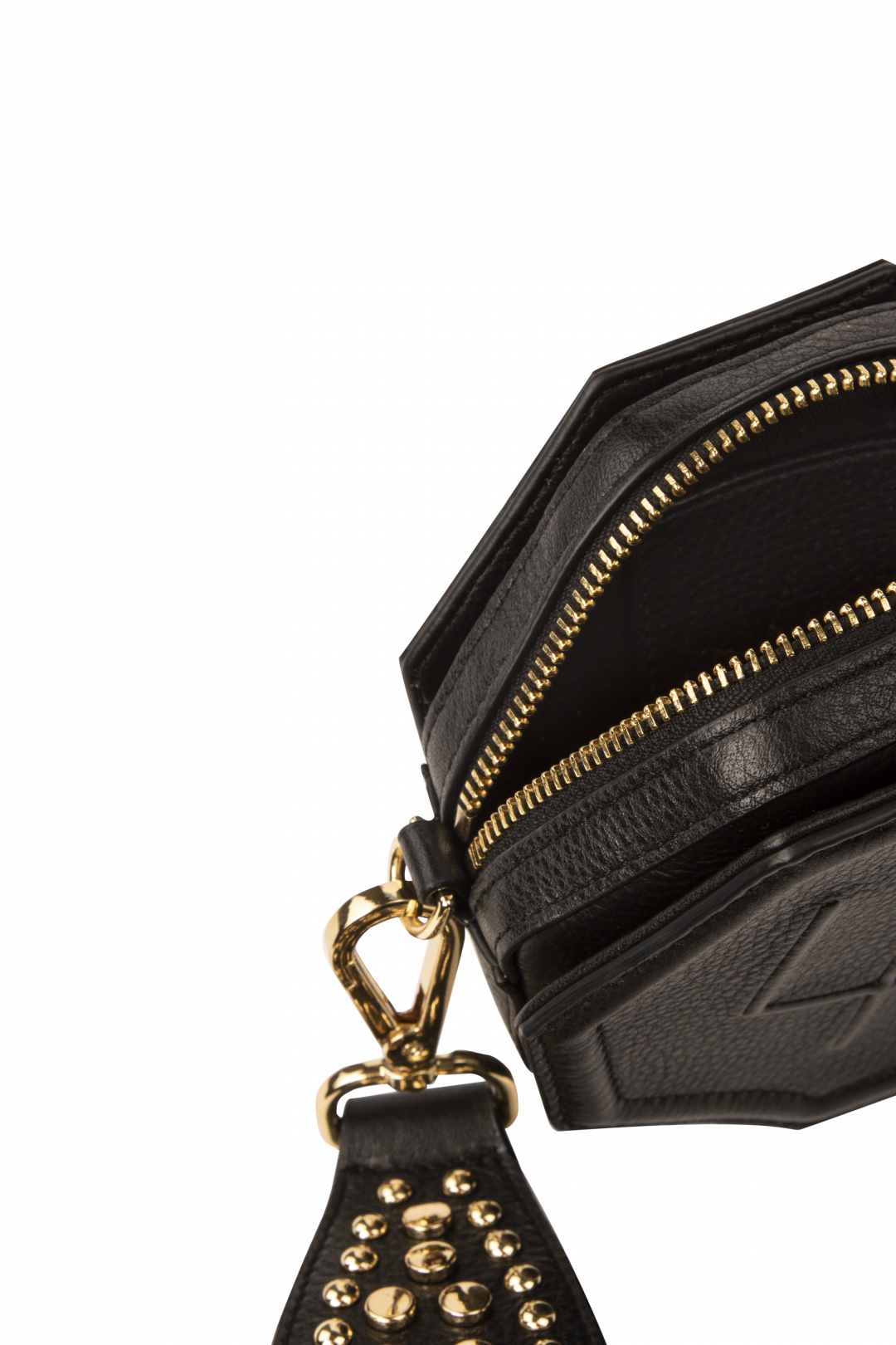 Donya Octagon Clutch - Black by  on curated-crowd.com