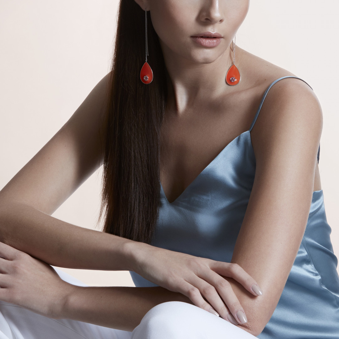 Quill Threader Earrings Marigold by  on curated-crowd.com