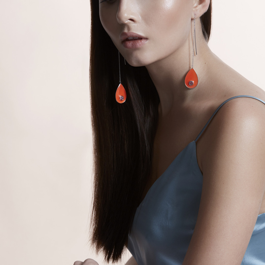 Quill Threader Earrings Marigold by  on curated-crowd.com