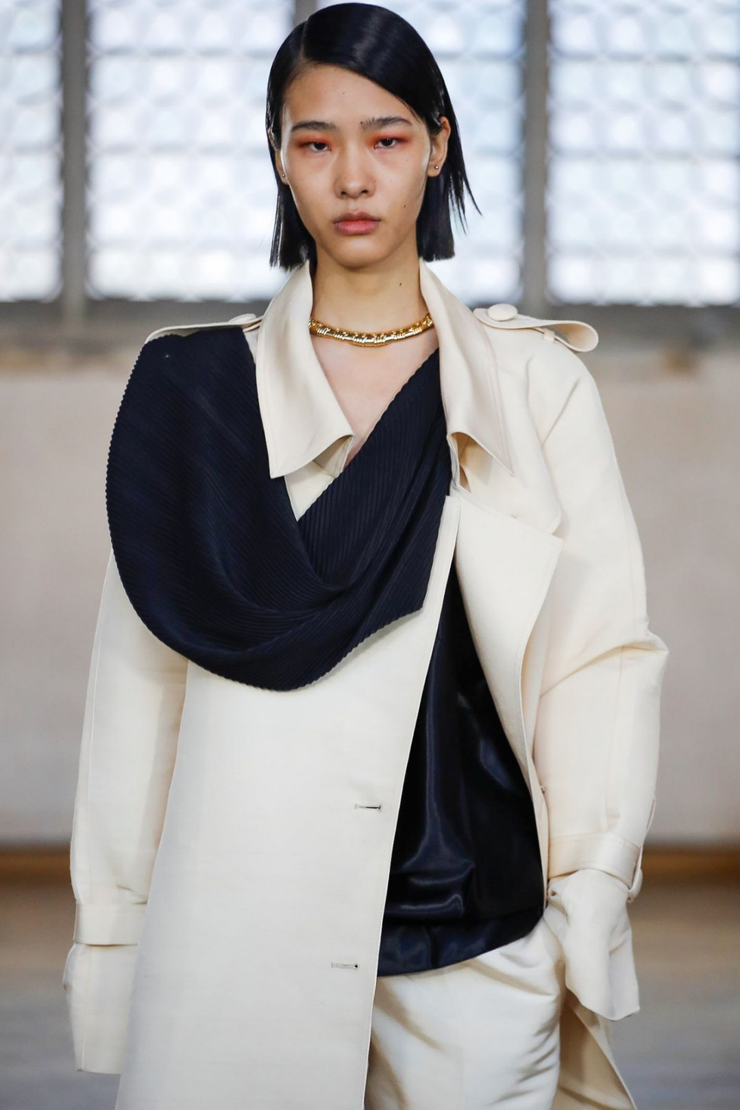 Classic Silk Trench Coat by  on curated-crowd.com