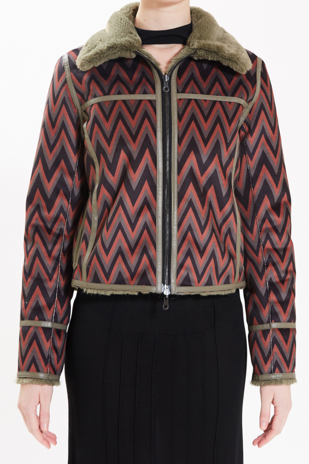 Audrey - Olive/Chevron by  on curated-crowd.com
